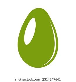Flat avocado icon isolated on white background. Vector illustration