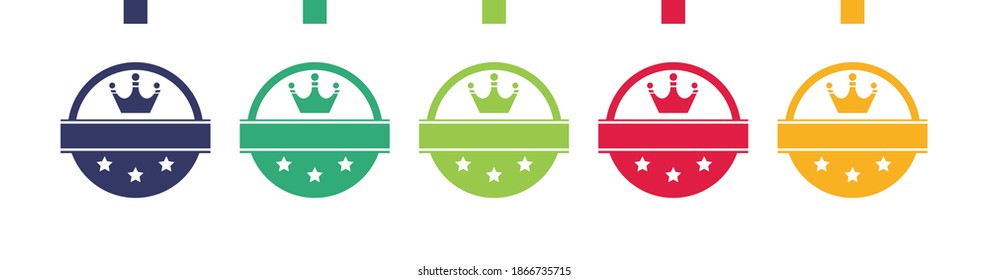 flat award icon design vector