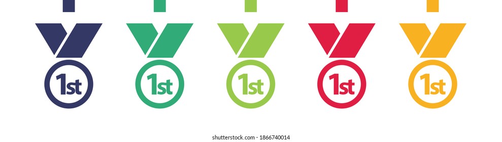 flat award icon design vector