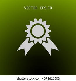 Flat Award icon, vector illustration