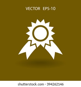Flat Award icon, vector illustration