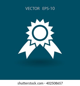 Flat Award icon, vector illustration