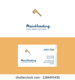 Flat Axe  Logo and Visiting Card Template. Busienss Concept Logo Design