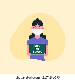 Flat back to school concept illustration