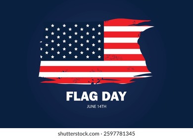 Flat background for american flag day vector