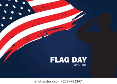 Flat background for american flag day vector