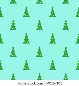 Flat background with christmas tree