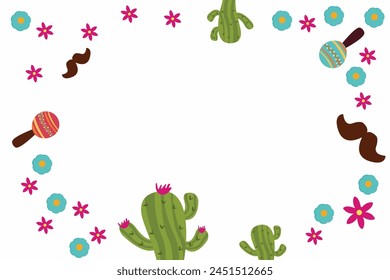 Flat background for Cinco de mayo celebration