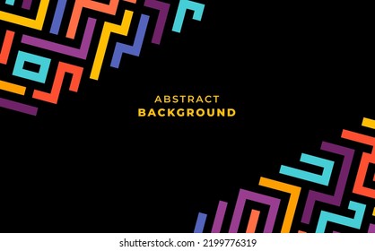 flat background with colorful lines, abstract stylish mosaic design