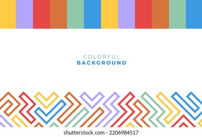 flat background with colorful lines, abstract stylish mosaic design