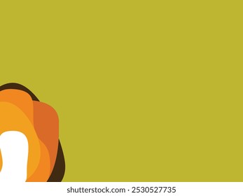 Fondo plano Una taza de paleta de color de la luna. Blanco de chocolate verde naranja