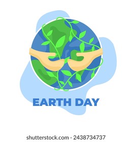 Fondo plano para la celebración del día de la tierra