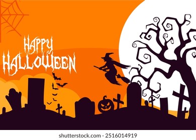 Fondo plano para la celebración de halloween