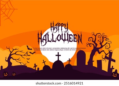 Flat background for halloween celebration