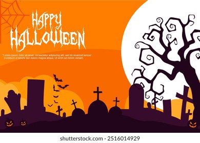 Flat background for halloween celebration