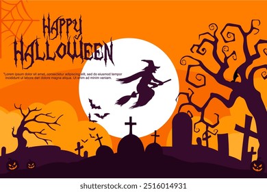 Flat background for halloween celebration