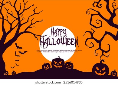 Flat background for halloween celebration