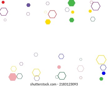 Flat background with hexagonal pattern. Graphic design vector.