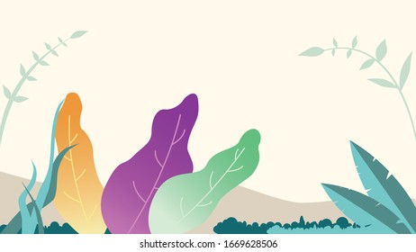 Flat Background Illustration. Modern flat background design. Flat nature illustration.