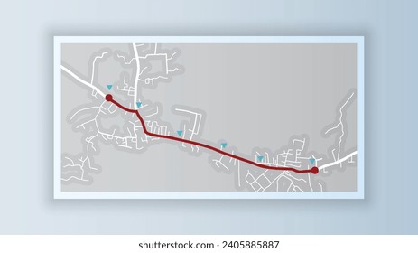 flat background of location route city racetrack map