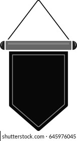 Flat background of old medieval pennant