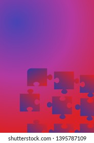 Flat background puzzle for concept design. Technology background. Vector illustration flat design. Business concept, idea, teamwork. Simple design background. Abstract background.