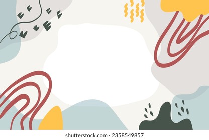 Flat background with scandinavian color