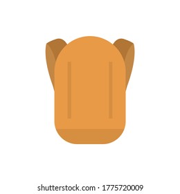 Flat backpack, bag icon, piece of cheese icon, vector illustration isolated on white background