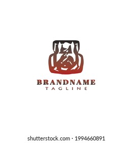 flat backpack logo cartoon icon design modern template vector illustration