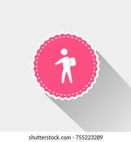 flat Backpacker icon