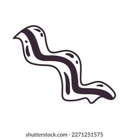 flaches Bacon-Design auf Weiß