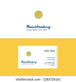 Flat Bacteria Logo and Visiting Card Template. Busienss Concept Logo Design