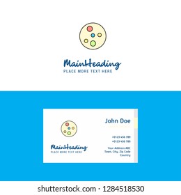 Flat Bacteria plate  Logo and Visiting Card Template. Busienss Concept Logo Design