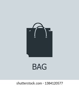 Flat bag vector icon. Bag illustration for web, mobile apps, design. Bag vector symbol.