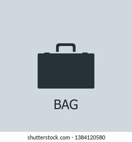 Flat bag vector icon. Bag illustration for web, mobile apps, design. Bag vector symbol.