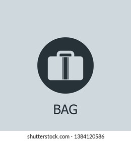 Flat bag vector icon. Bag illustration for web, mobile apps, design. Bag vector symbol.