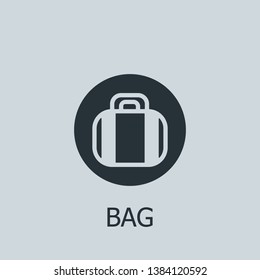 Flat bag vector icon. Bag illustration for web, mobile apps, design. Bag vector symbol.
