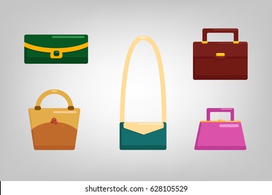 Flat bags vector