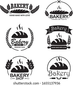 Flat bakery logo template Vector