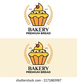 Flat Bakery Premium Bread Vector Illustration