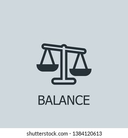 Flat balance vector icon. Balance illustration for web, mobile apps, design. Balance vector symbol.