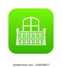 Flat balcony icon. Simple illustration of flat balcony vector icon for web