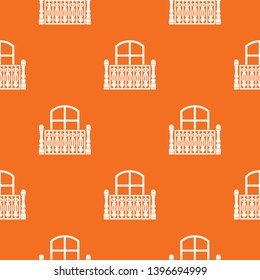 Flat balcony pattern vector orange for any web design best
