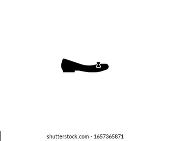 Flat ballet shoe vector flat icon. Isolated woman ballet shoe emoji illustration 