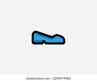 Flat ballet shoe vector icon. Emoji illustration. Isolated flat shoe vector emoticon