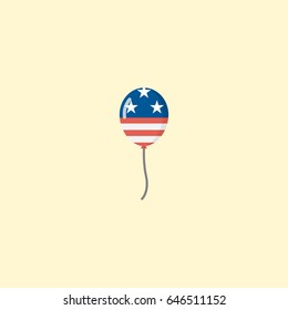 Flat Balloon Element. Vector Illustration Of Flat Decoration Isolated On Clean Background. Can Be Used As Balloon, Decoration And Mom Symbols.