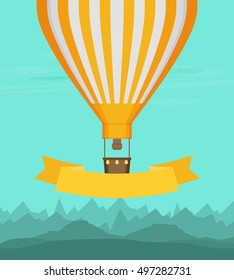 Flat balloon illustration