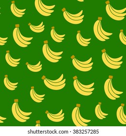 Flat banana back pattern seamless green