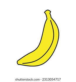 ilustración vectorial de frutos de banana plana