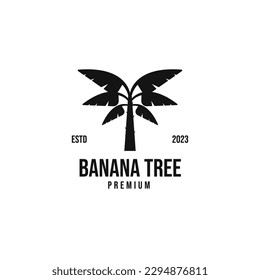 Flat banana tree logo design vector concept illustration idea